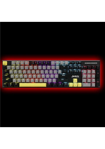 JEDEL KL164 RGB BLUE SWİTCH MEKANİK KABLOLU KLAVYE