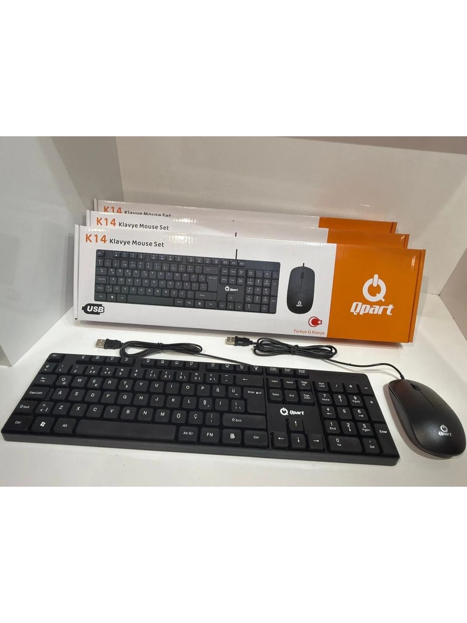 QPART K-14 KABLOLU KLAVYE & MOUSE SET
